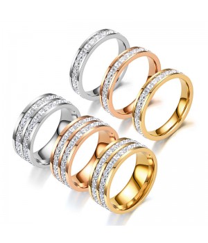 Wholesale Bulk Stainless Steel Jewelry 2024 Factory Luxury Custom Stainless Steel Ring Fashionable Jewelry Rings for Couples