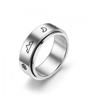 Wholesale Rotatable Titanium Ring Personalized Stainless Steel Jewelry for Teenagers for Gift Party Accessory Factory Price