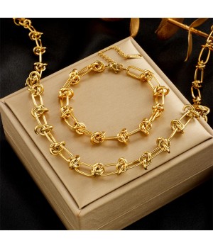 New Personality Fashion Luxury Hip Hop Vitex Gold Plated Chain Necklace Stainless Steel Necklace High Quality Sterling Pendant